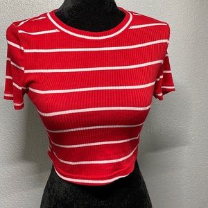 Shein stripes crop top